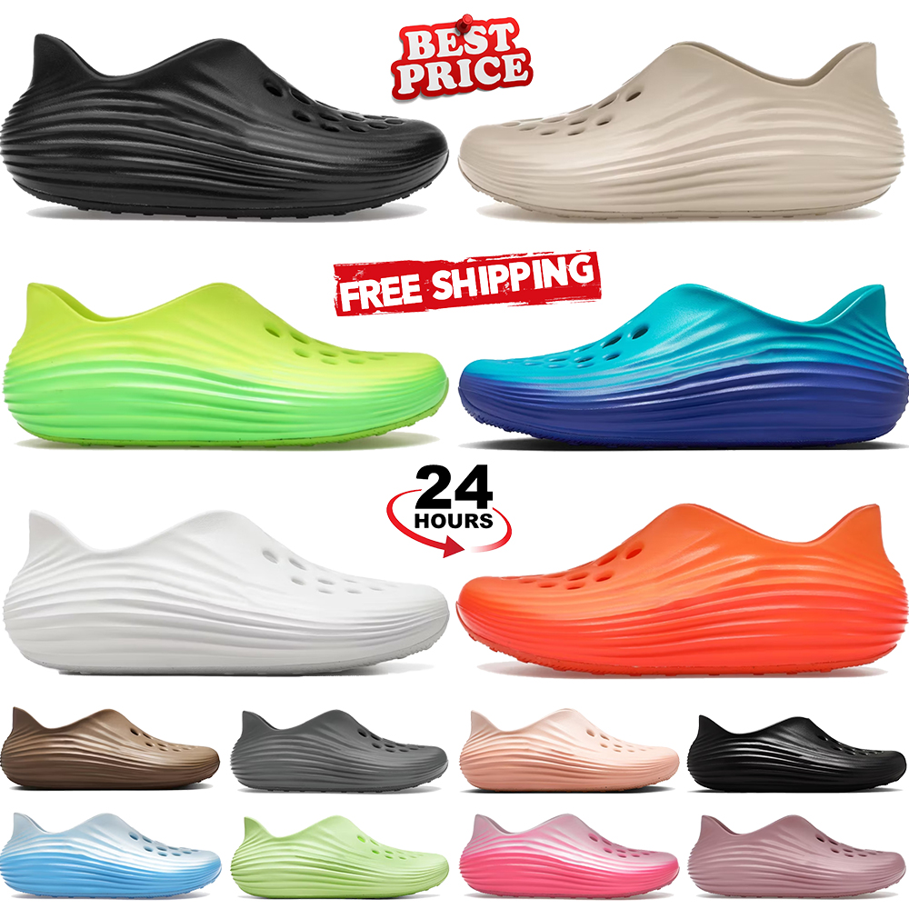 Free shipping designer Slides ReactX Rejuven8 Foam Sandals Mens Womens Flats Slippers Triple Black White Smoke Grey Pinksicle khaki Summer Beach San