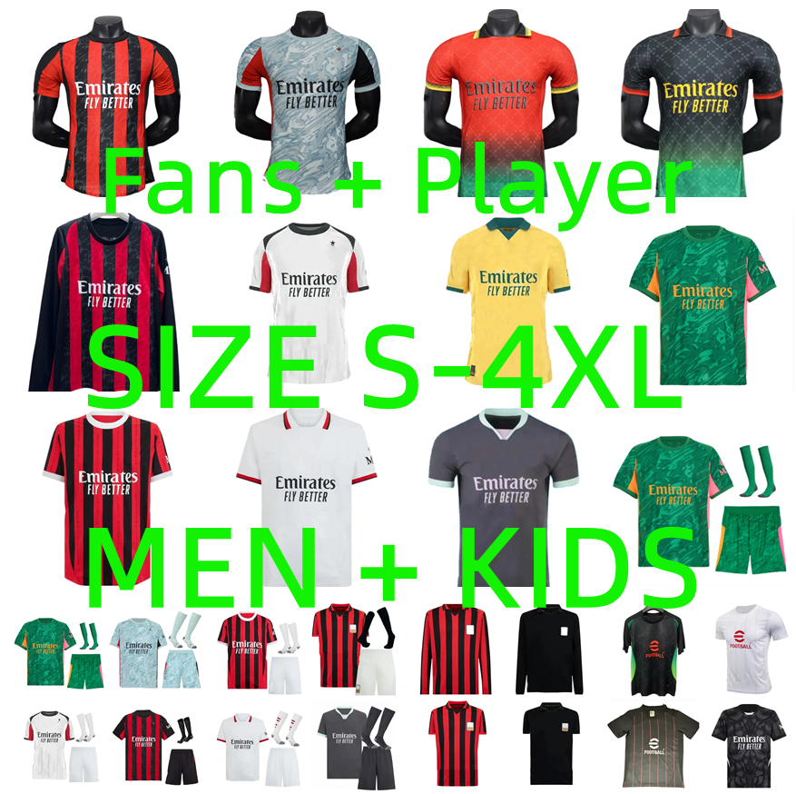 24 25 26 GIMENEZ JOAO FELIX RAFA LEAO Soccer Jerseys 2025 2026 WALKER REIJNDERS PULISIC MILANS MAIGNAN 125-Year Anniversary football shirt maillo-image-945870112