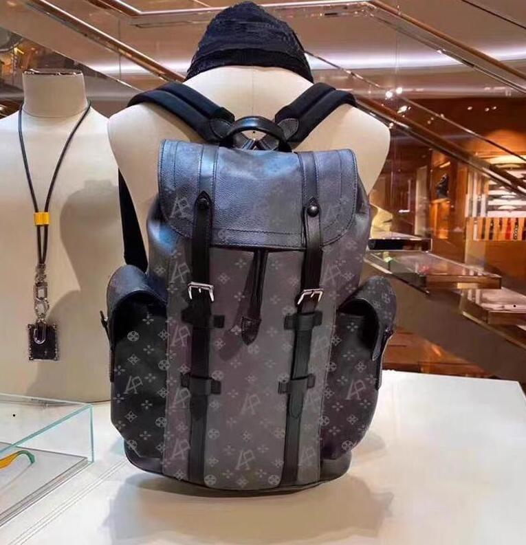 Women High Quality brand Luxury Designer Christopher pu Leather Backpacks Vintage Female Shoulder Bag Travel Ladies Anti-theft Bagpack Mochilas S