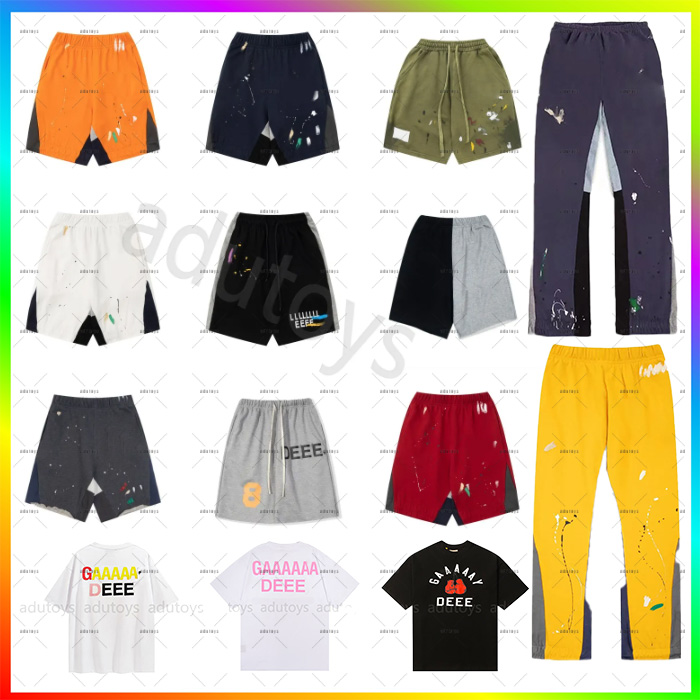 25ss de créateurs shorts pour hommes départements pantalons peints d'éclaboussures d'impression d'impression imprimée galerie de chemises
