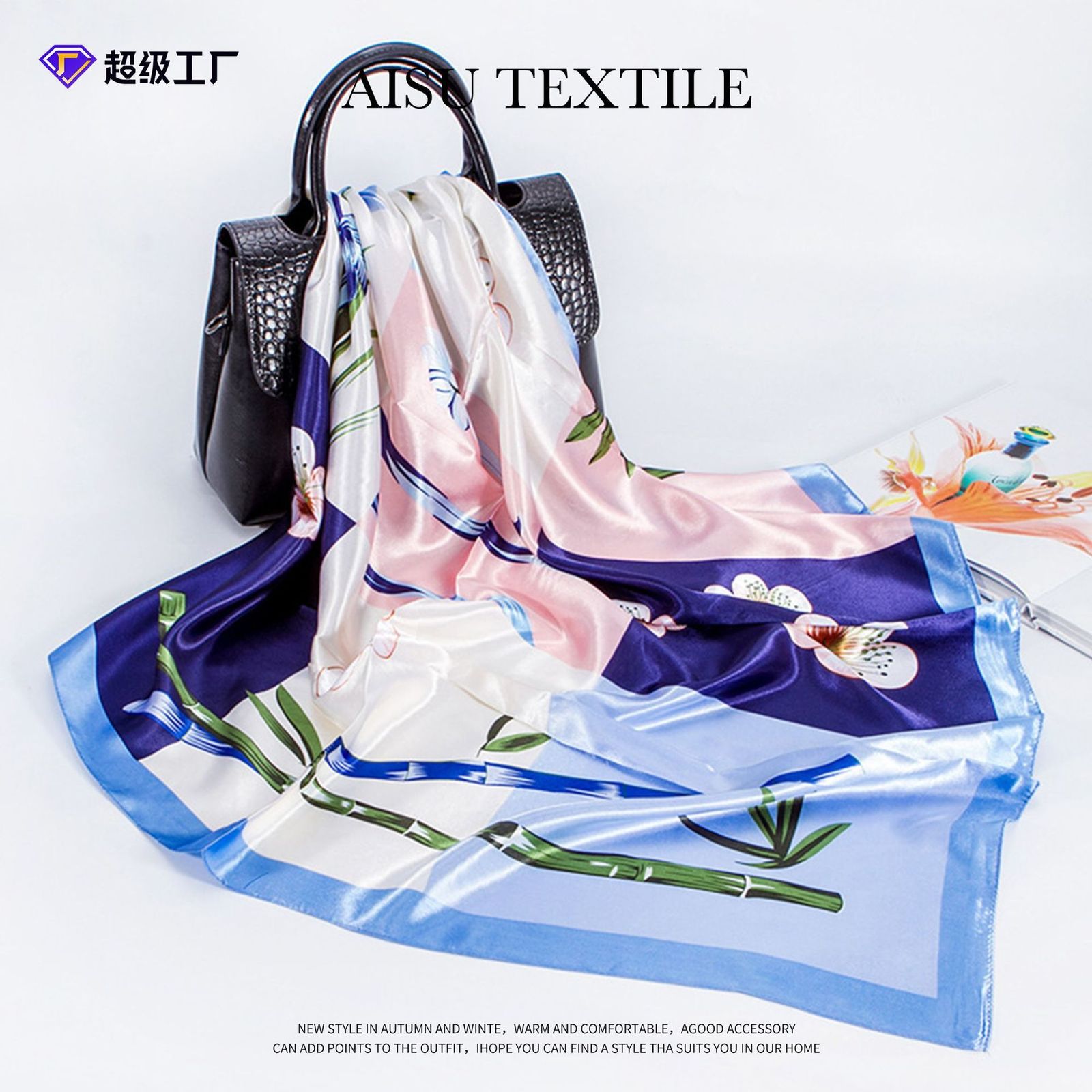 Palestine Scarf Keffiyeh Women Printed Square Scarf Muslim Hijab Satin Silk Handkerchief Bandanna Muffler Headscarf Wraps 240712