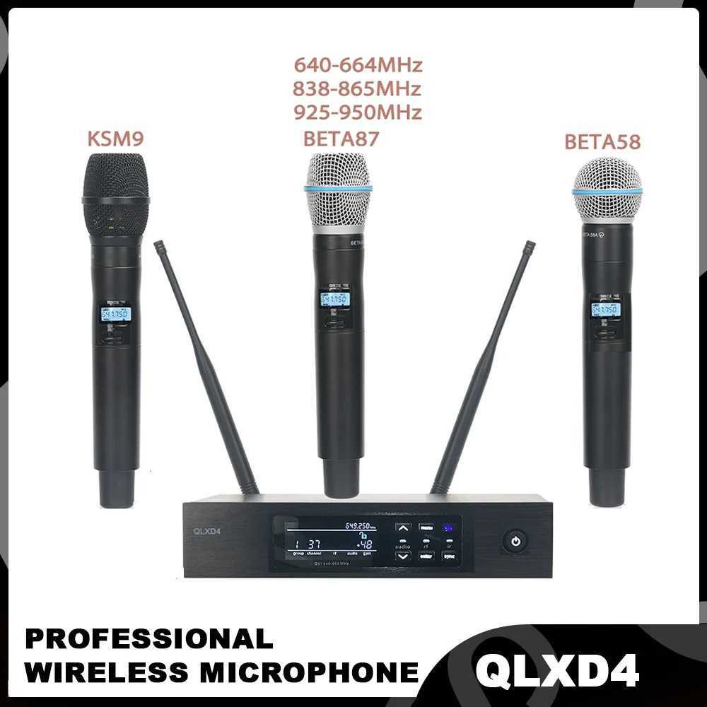 Professional QLXD4 QLXD24 BETA58 KSM9 BETA87 QLXD2 QLX-24D beta 58 digital wireless microphone system mic for stage performance L260524NGWJ-image-1060681345