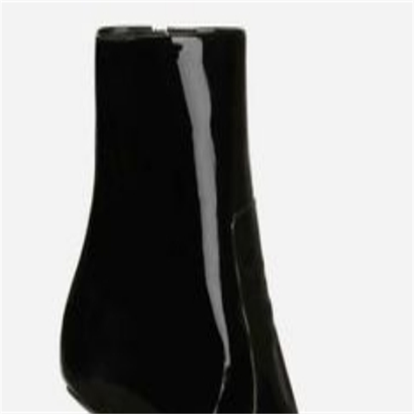 Winter Boots Heel Black Stretch Leather Lady Booties Pointed Toe Booty EU35-43 With Box