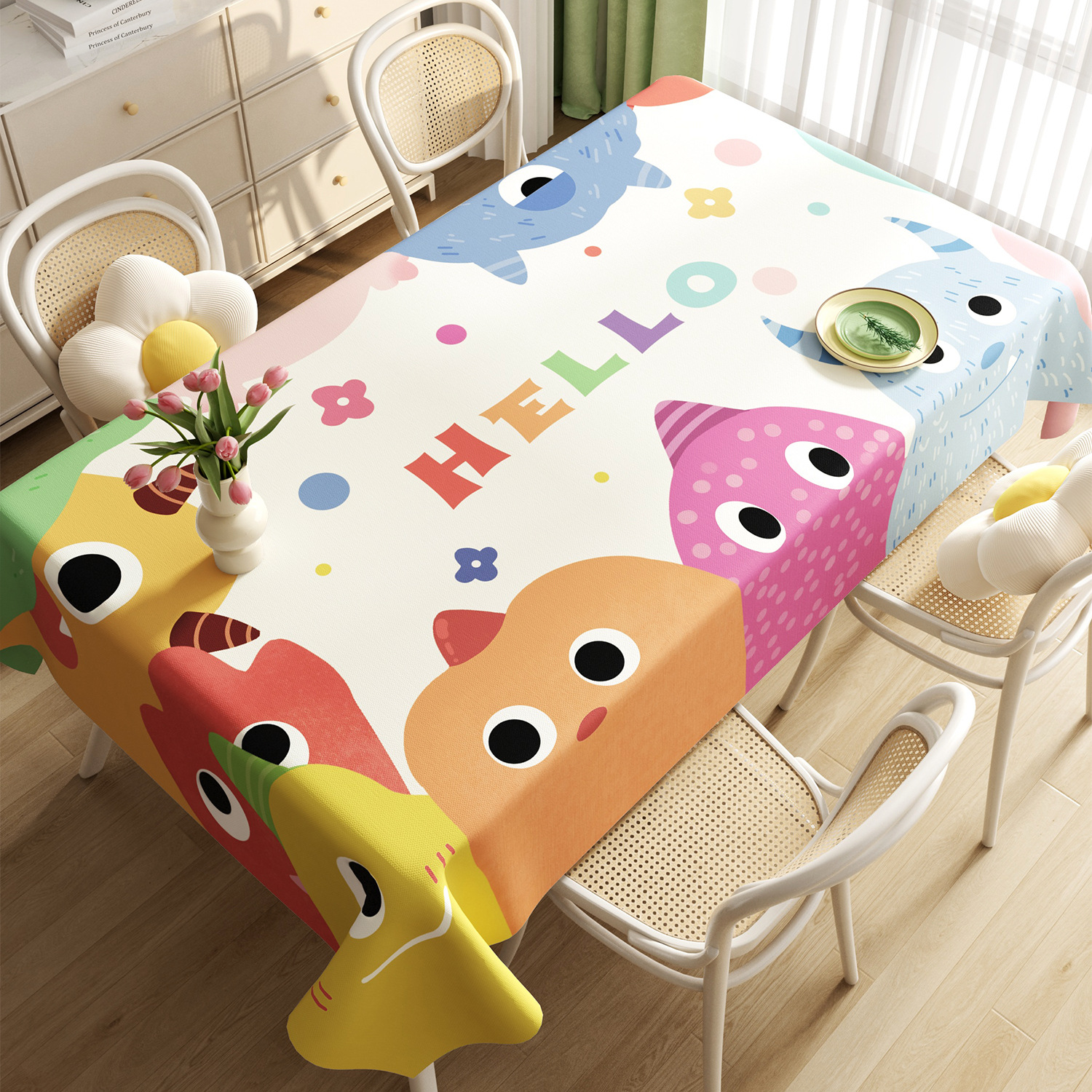 Tablecloth Washable Heat-insulating and Scalding-proof Rectangular Tablecloth High-grade Coffee Table Tablecloth Waterproof and Oil-proof-image-1106781767