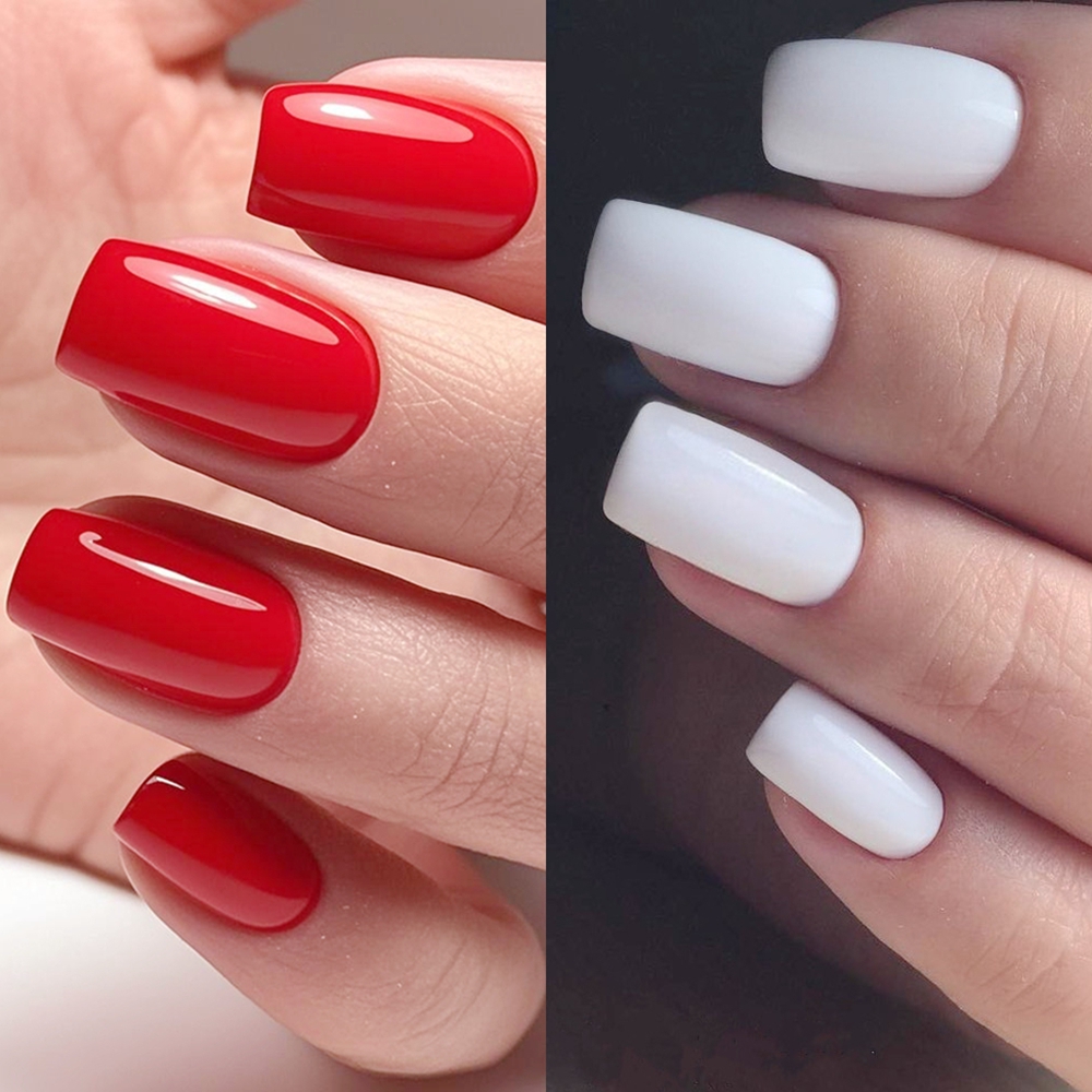 2 Sets Acrylic Fake Nails Press Ons With Sticker False Long Nails Woman DIY Lady Finger Tip Manicure Accessory Wholesale-image-1060878014