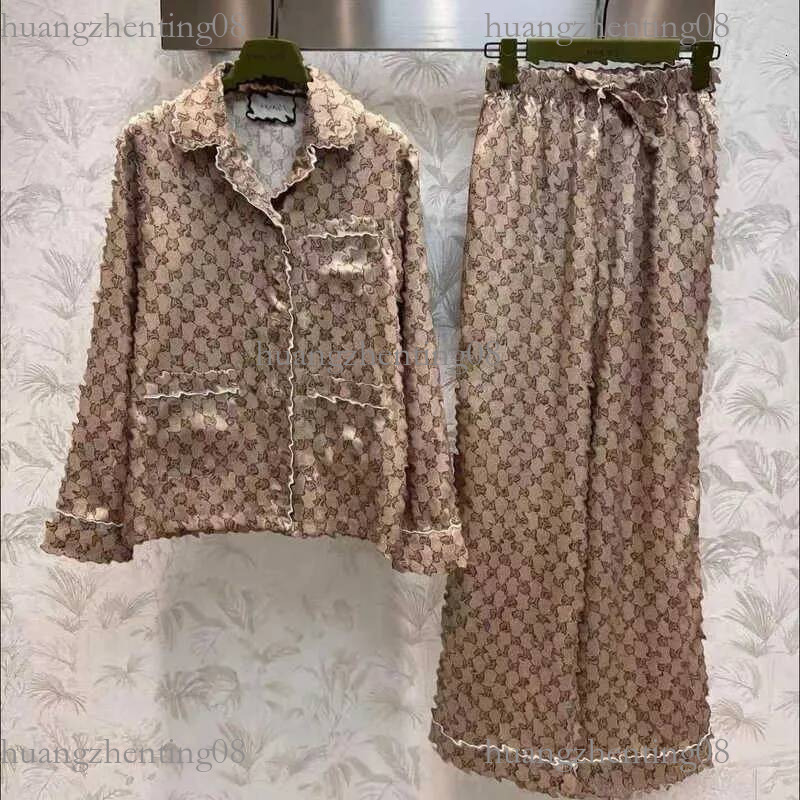 Women&#039;s Sleep & Lounge Designer inspired slumber party Fall Pants Pamas Set Sleepwear for Women 2 Pieces Long Sleeve Silk 8N7N 1DQE-image-1074135906