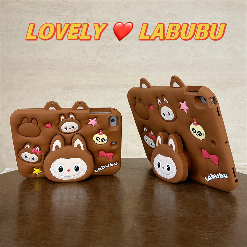 New Designer ipad case labs kids tablet Case suitable for Apple mini 34567ipad10th10.2 10.9 9.7 11 inch Samsung A9 Labubu Cartoon originality bra-image-1060829923