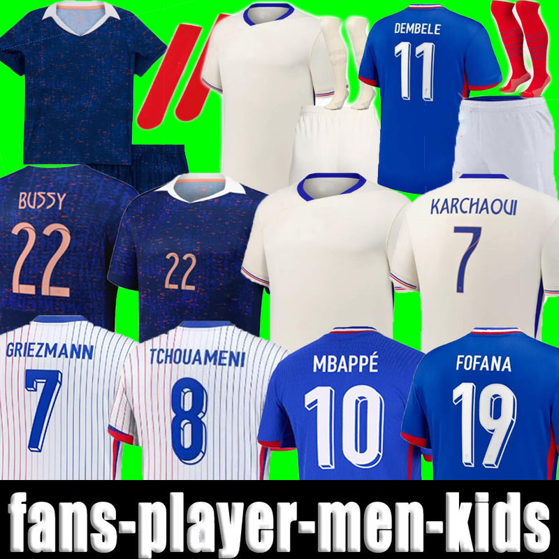 2025 2026 maillot de foot french soccer jerseys mbappe francia fans player home away 25 26 GRIEZMANN DEMBELE KOLO MUANI CAMAVINGA Olise Saliba me-image-863284188