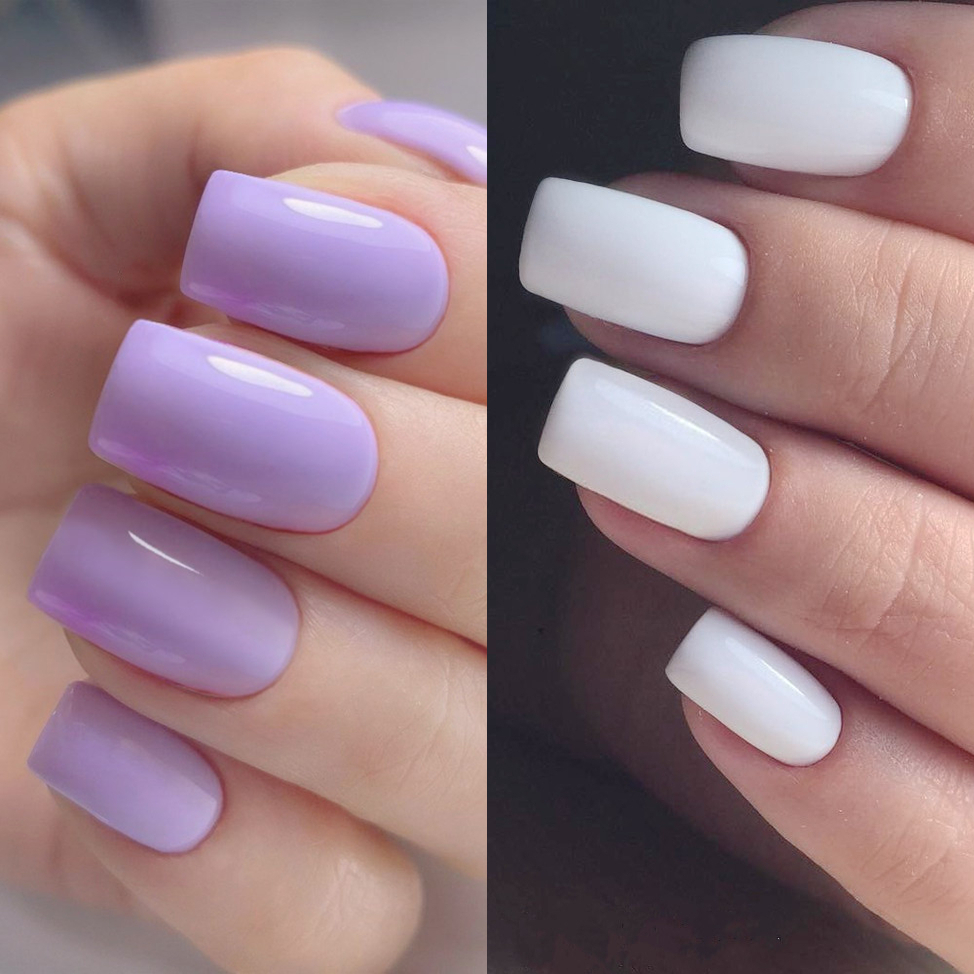 Wholesale Fake Nails Press Ons Woman DIY Korean False Nails With Glue Sticker Acrylic Finger Tips Manicure Supplies-image-1060902074