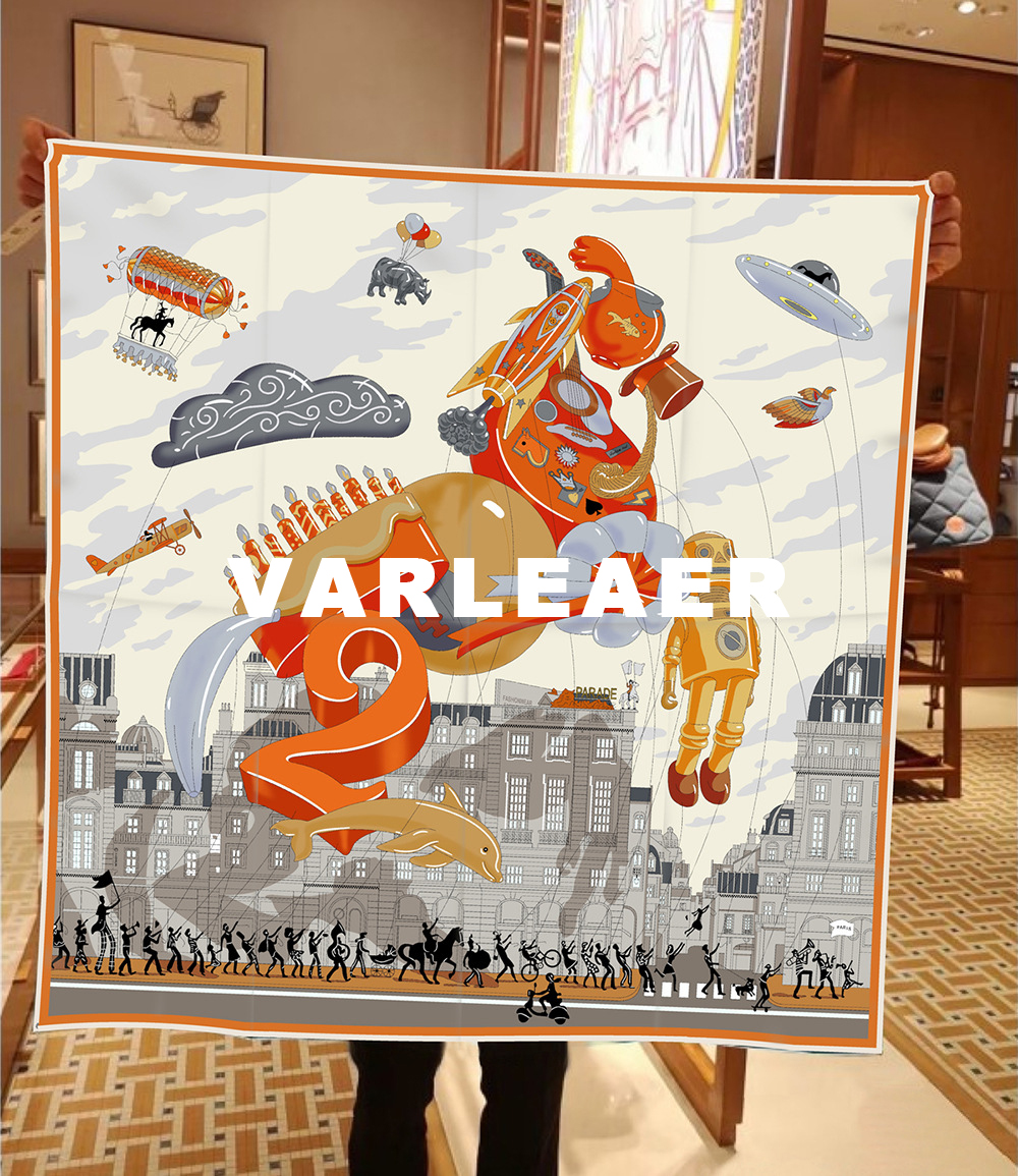 Horse Print Square Silk Scarf 90CM Women Head Twill Scarves Shawls Bag Bandanas Summer Spring Hair Accessories Female Foulard Femme 90cm 90cm
