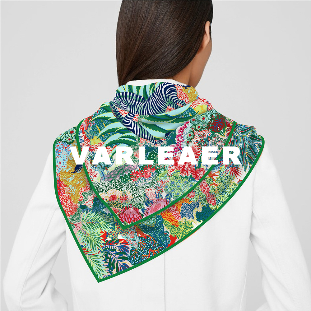 Square Silk Scarf 90CM Women Twill Head Scarves Shawls Bag Bandanas Summer Spring Hair Accessories Female Foulard Femme Mother Gift Horse Print