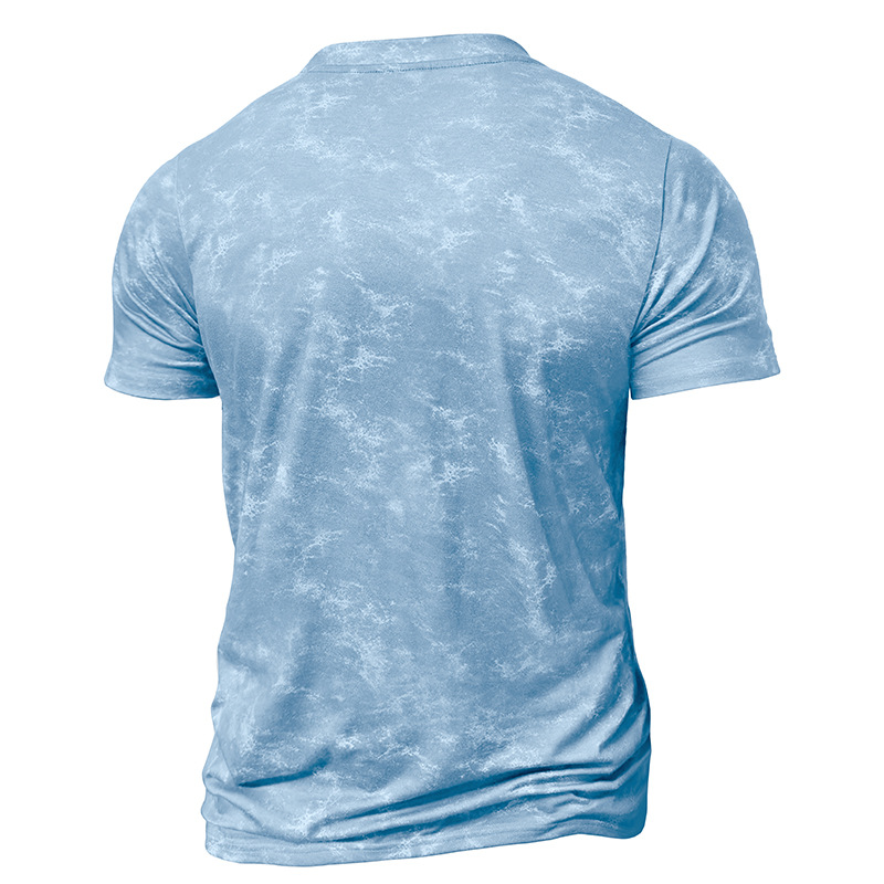 Marbre cravate dye motif couleur solide coude rond cou rond à manches courtes t-shirts d'été pour hommes et femmes