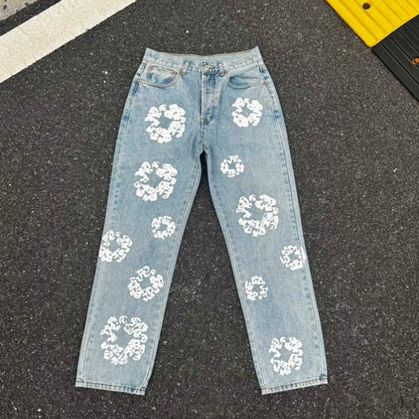 Men's Plus Size Pants Men's Jeans Full Stamped Letter Printing Women's Men's Hip-hop Fashion Casual Pants J64V44