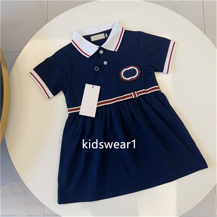Robe des filles de la nouvelle été, robe de filles de créateurs pour enfants, robe de soirée pour filles Jacquard pour filles, taille de plage 90