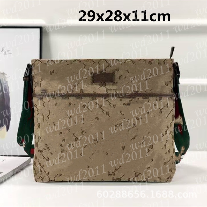 2025 Designer Messenger For Men Crossbody Cross Classic Canvas Rebing Sac à banc de poche avant bouton magnétique à glissière sac à main 666
