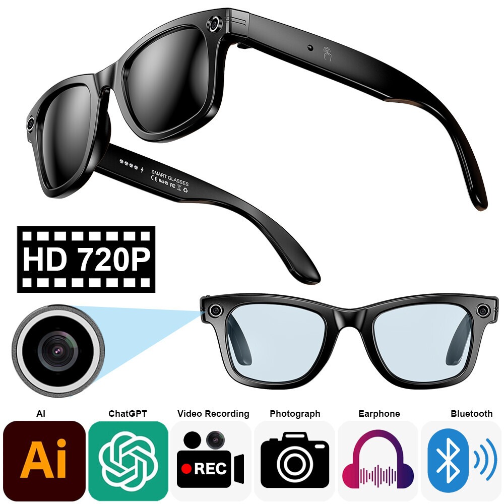 Video Recording Eyewear/Sunglasses Chat-GPT AI Smart Glasses Bluetooth Earphone-image-1066851492