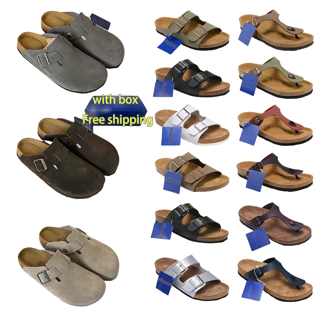 Livraison gratuite des créateurs de slippers scolates glissades de sable noir taupe avec des curseurs plats en cuir en cuir en cuir suéde