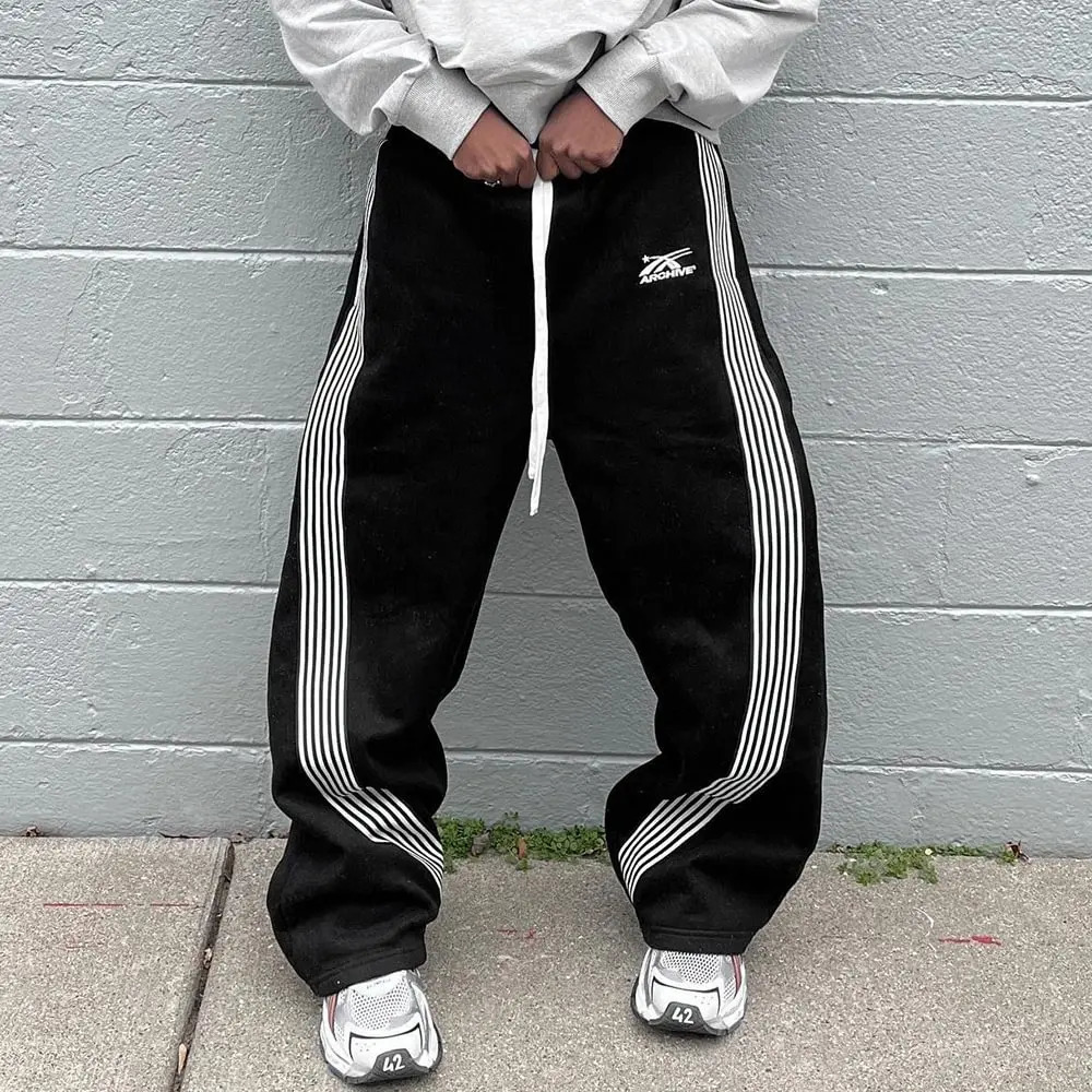 Y2K Retro Athleisure Pants Functional Tactical Features Embroidery Mens Womens Premium Jogging Fashion Drawstring Sweatpants 250606