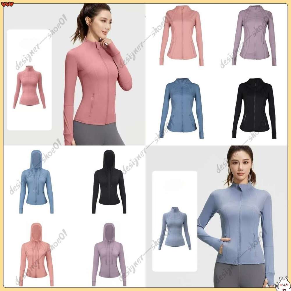 Designer slim yoga tenue veste de sport pour femmes collier collain glindier à manches longues à manches longues cardigan gymnase de gym