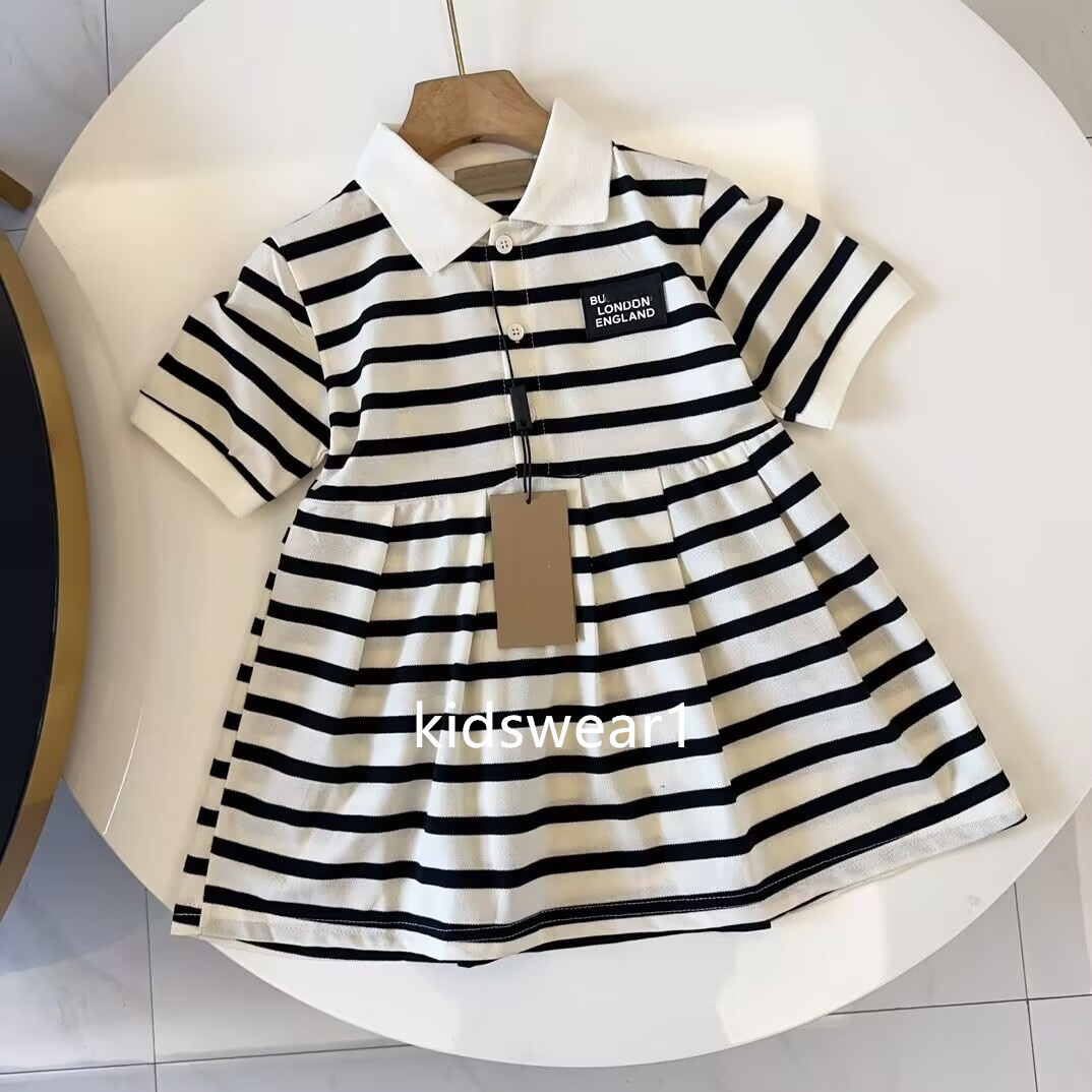 Robe des filles de la nouvelle été, robe de filles de créateurs pour enfants, robe de soirée pour filles Jacquard pour filles, taille de plage 90