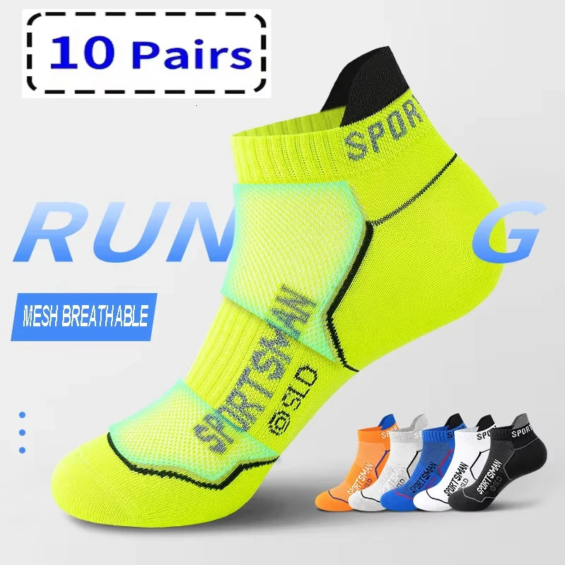 610 Pairs High Quality Socks Mens Summer Man Short Breathable Ankle Cotton Sports Black Thin Cut Run Men 250527
