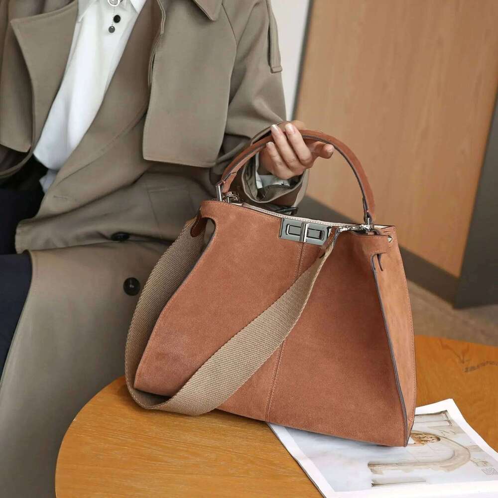 OLOEY Fashionable High-Quality Wide-Shoulder-Strap Genuine-Leather Single-Shoulder Women's Commuter Bag With Large Capacity
