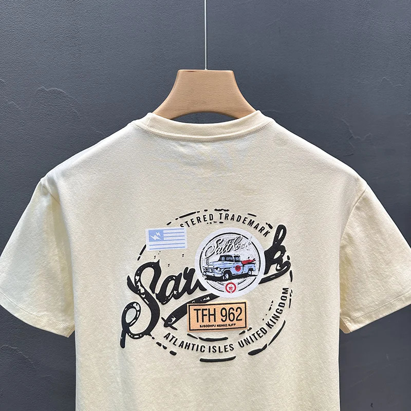 9906 summer cartoon print shortsleeved Tshirt mens n without niche American casual large size 250516
