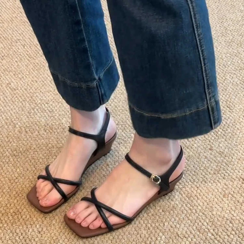 Womens Summer Wedges Heel Sandals Fashionable Gladiator Outdoor Footwear Ladies Comfortable Sandalias 250606