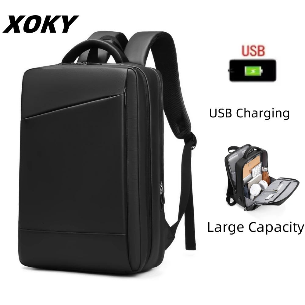 XOKY Travel Backpack USB Charging Business Bag Waterproof Laptop Backpack Men Fashion Backpack Wholesale Customized 2053 250609