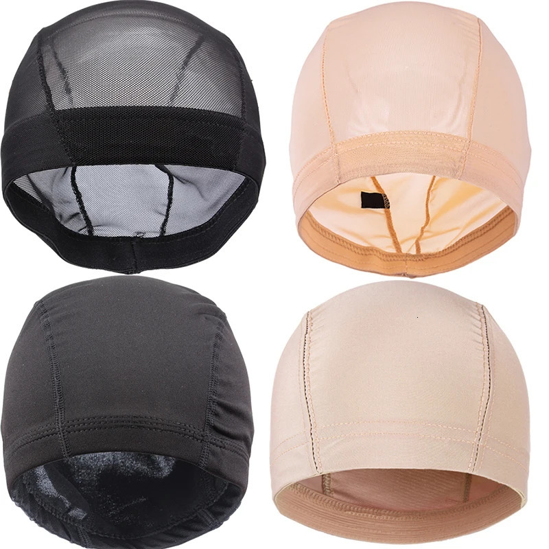 Capuchis de tissage Alileader Black Beige Blonde Blonde Stress Stretch Spandex Dome Caps de perruque pour faire des perruques S M L 250609