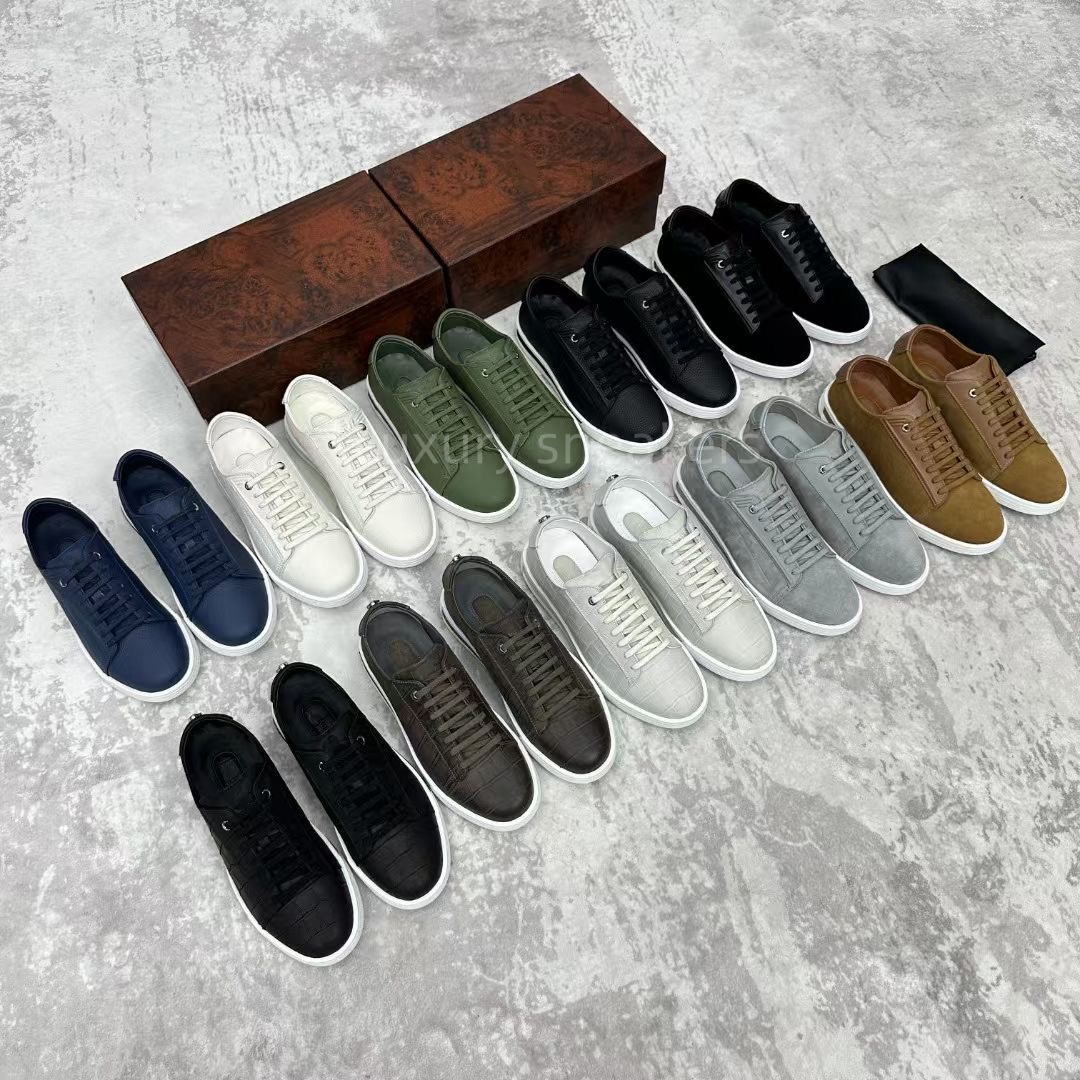 Designer Sneakers Mens Business Shoes Casual Social Leather Lightweight Lace up Chunky Formal Trainers Grey Black Blue White Eu:38-46