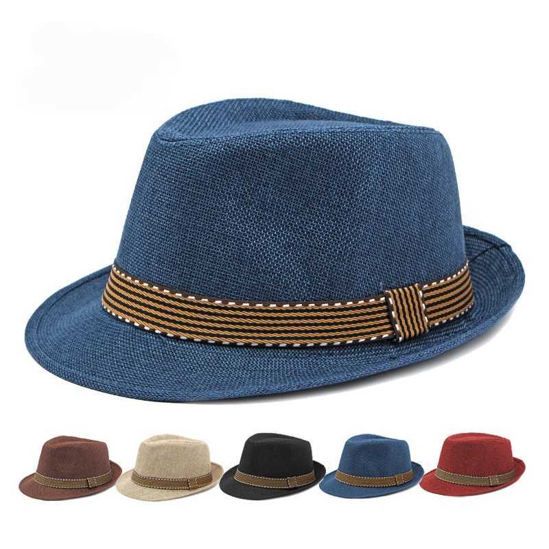 Middle-aged and Elderly Men Hats Retro Jazz Hats Fashion Beach Hats Sun Visor Hat Women in Summer. W250609
