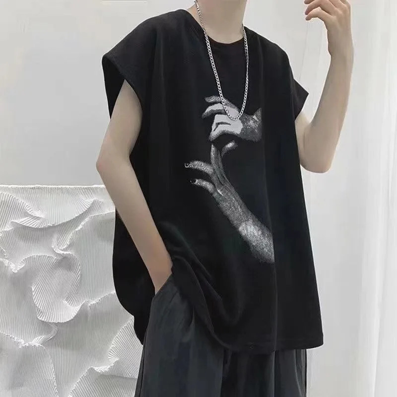 Summer Vest Sleeveless T-shirt Mens Thin Trendy Sports Sweatshirt 250606