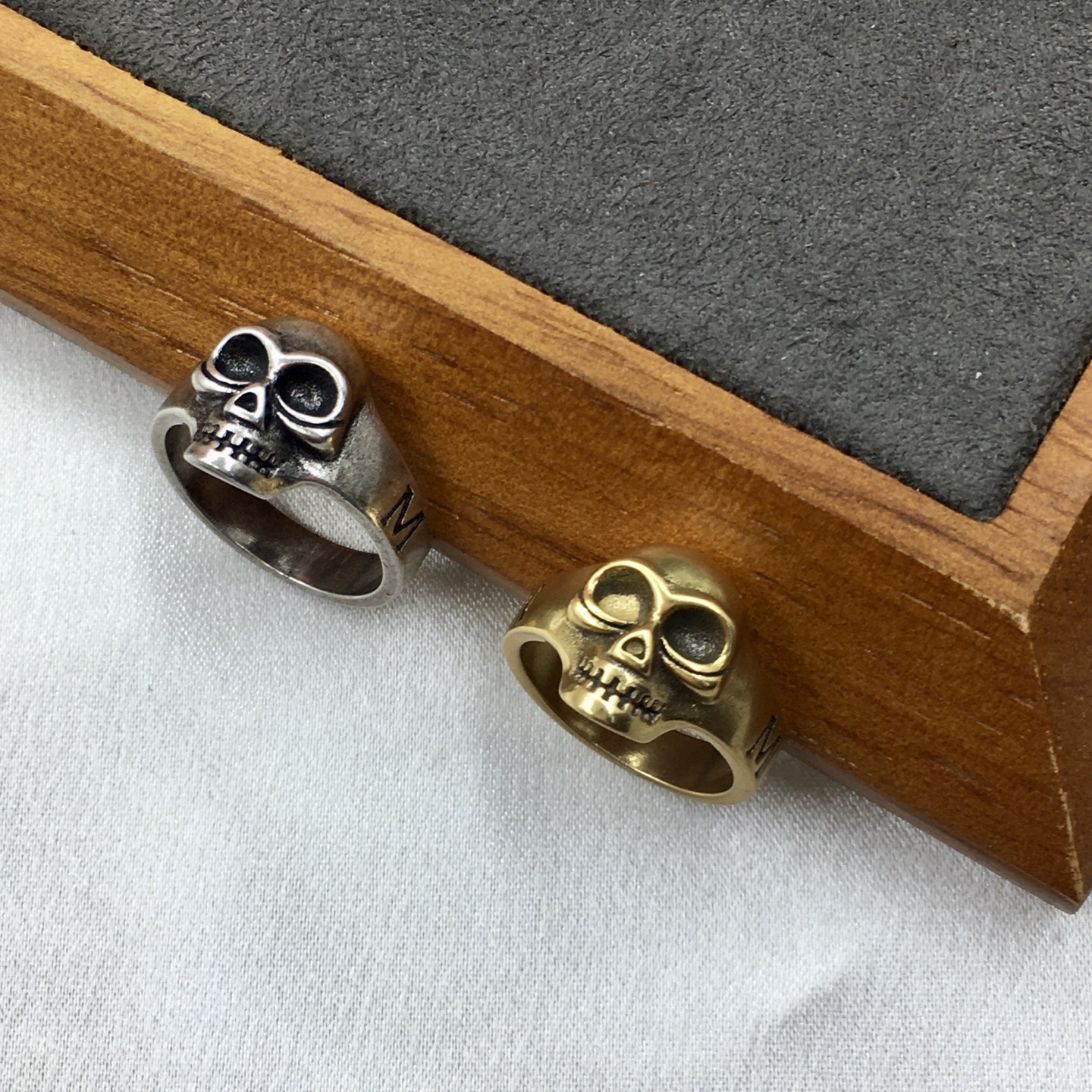 New style Gold/Silver rings Skull Skeleton Charm Open Ring For Women Men Party wedding lovers engagement Punk Jewelry Gifts R2025-20189