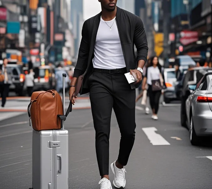Mens Casual Blazer Set Fashion Embossed Baseball Suit Round Neck Pocket Zipper Long Sleeves TwoPiece Pants Autumn 250603
