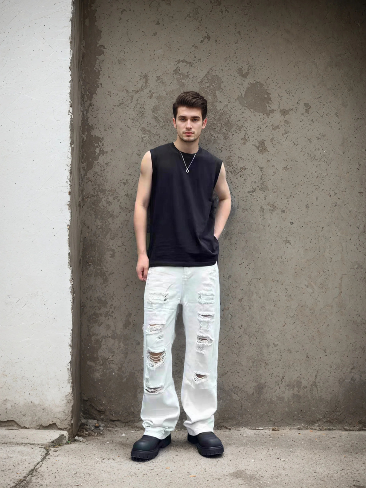 Mens Sleeveless T-shirt Vest-style Sportswear Solid-color Simple and Versatile Fitness Muscle Shirt Relax Cotton Men Tank Top 250606