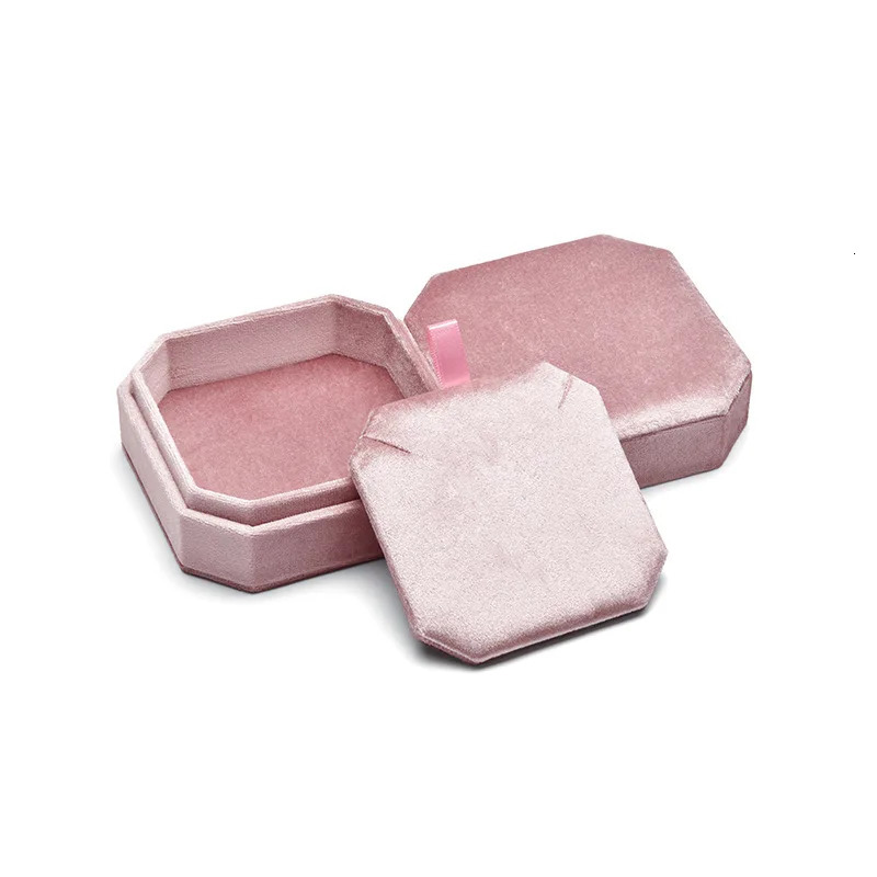Ensemble de coffres sur les bijoux en velours élégant - Collier Pendoir Base de rangement Emballage cadeau 250604