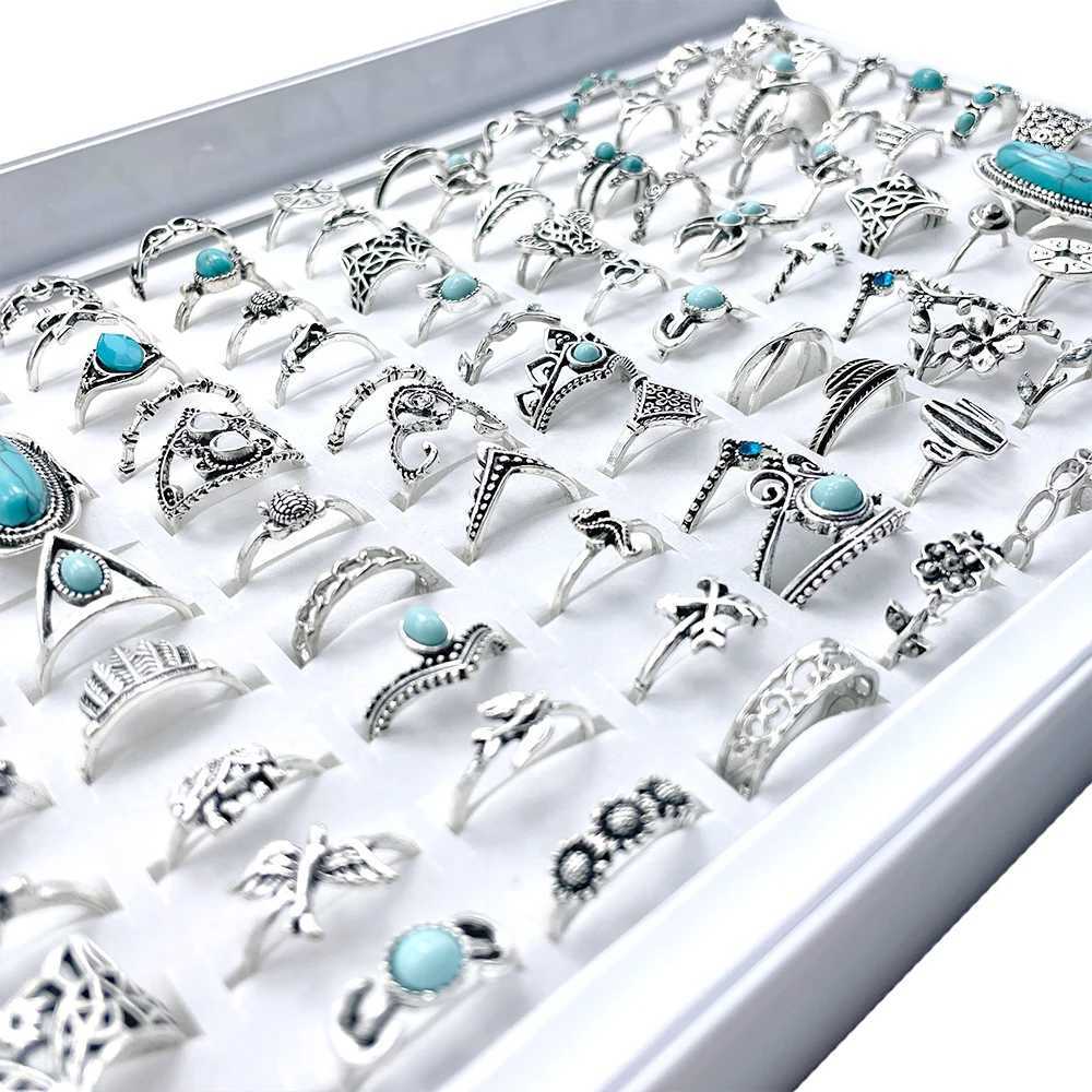 10/20/30pcs / lot Anneaux mixtes pour femmes Allai-doigt vintage anneaux de style bohème de style Bohemian Jewelry Accessoires Cadeaux W250609 W2