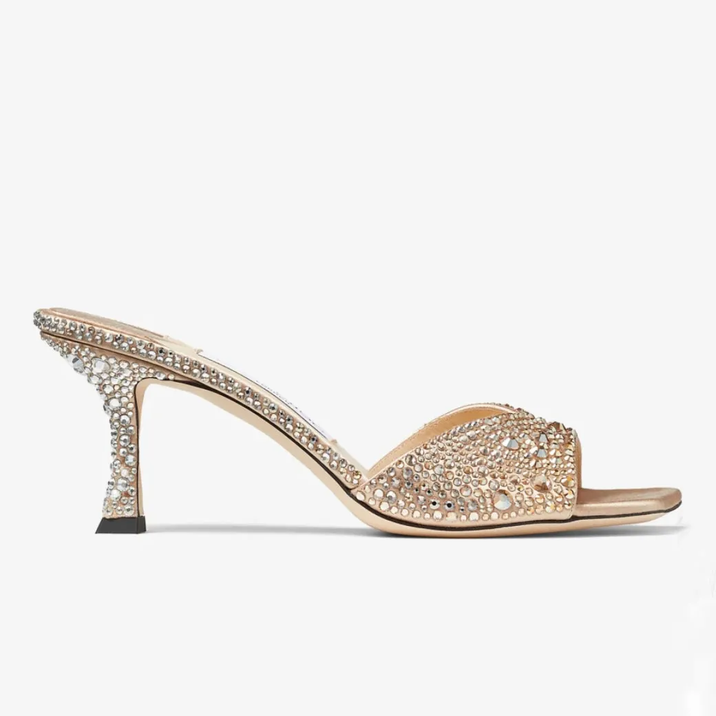 Bowtie Love Kitten Hee Sandales 9cm Coton et lin Généralités en cuir Slingbacks Talales Sandales pour les femmes Luxurys Designers Habille Chauss