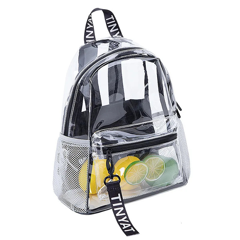 Summer Transparent Beach Backpack fashionable womens jelly bag waterproof PVC backpacks travel bag for girls bolsa mochila 250609
