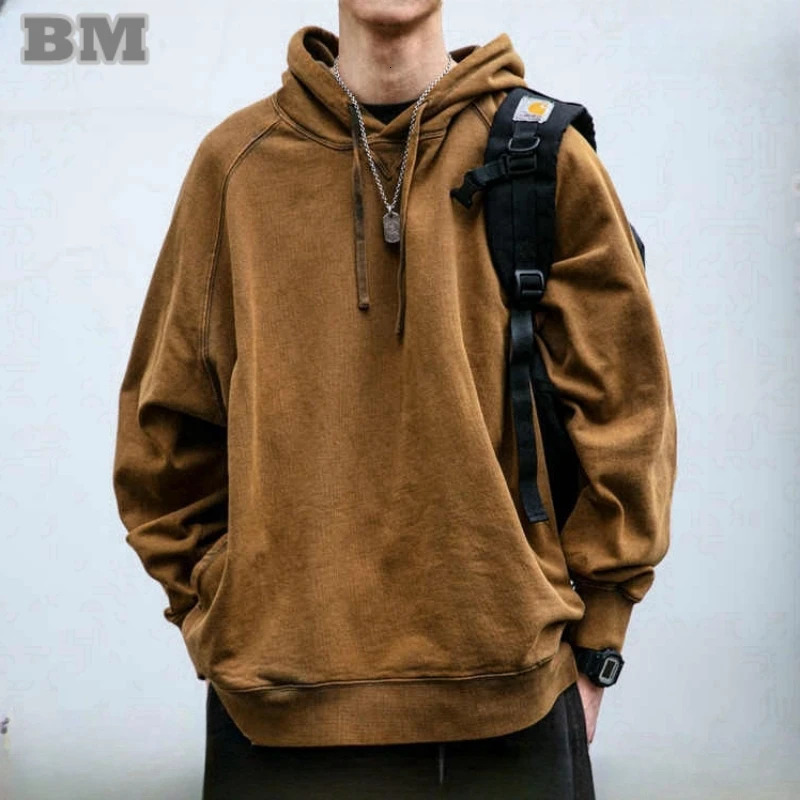 High End MenS Clothing Batik Wash Hoodie Men Spring Autumn Trendy Sports Pullover Japanese Streetwear Hoodies Harajuku Coat 250606