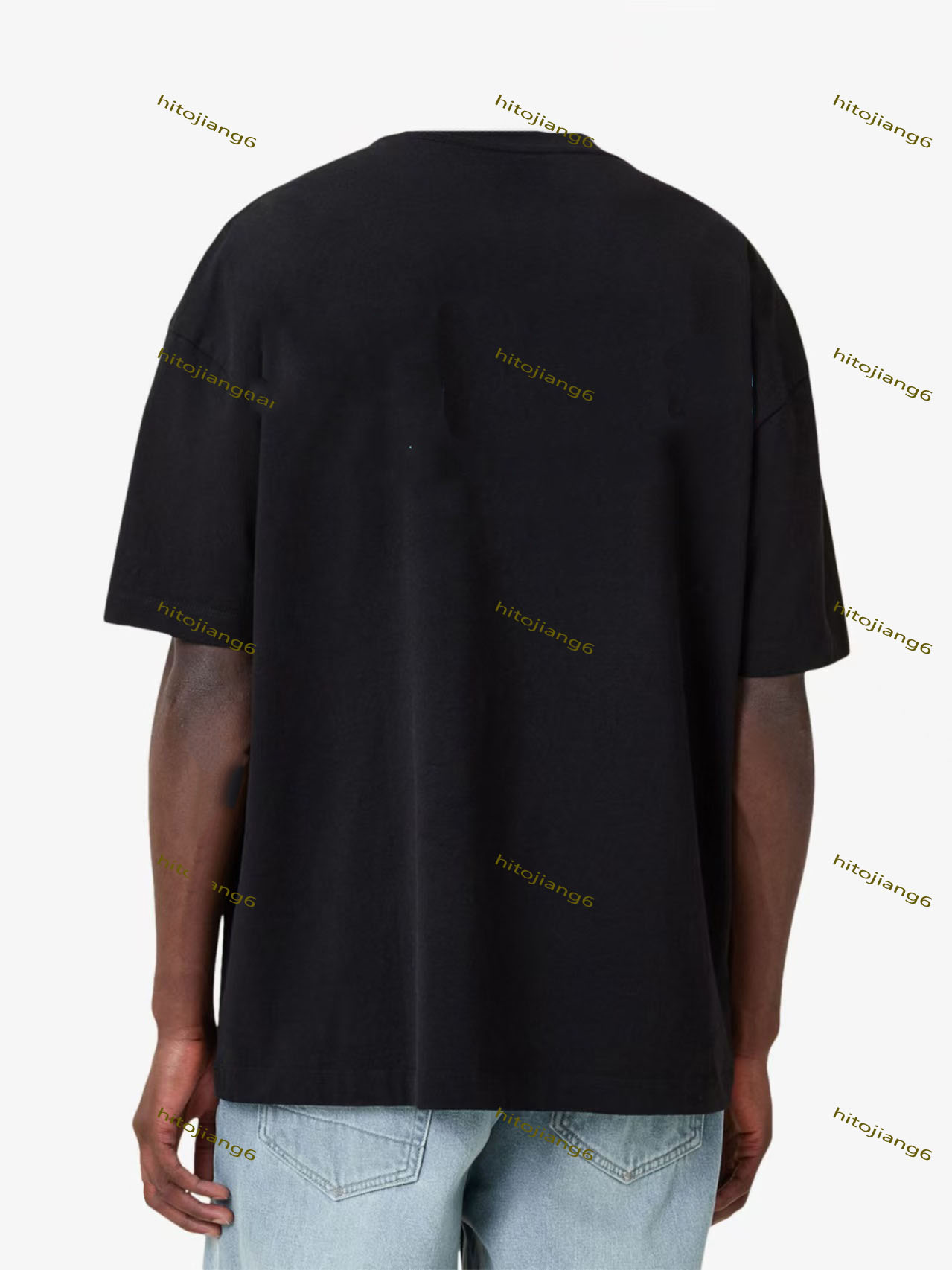 T-shirts pour hommes de créateurs unisexe coupe ample lavable t-shirt style hip-hop nouveau rétro lavé vieux graffiti lâche polyvalent col rond T