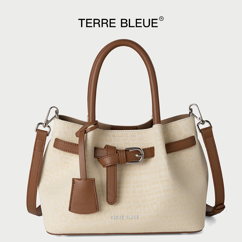 TERRE BLEUE Grand sac à bandoulière de style chinois, fourre-tout demi-lune tie-dye avec microfibre matelassée, sangle simple douce, embellisseme