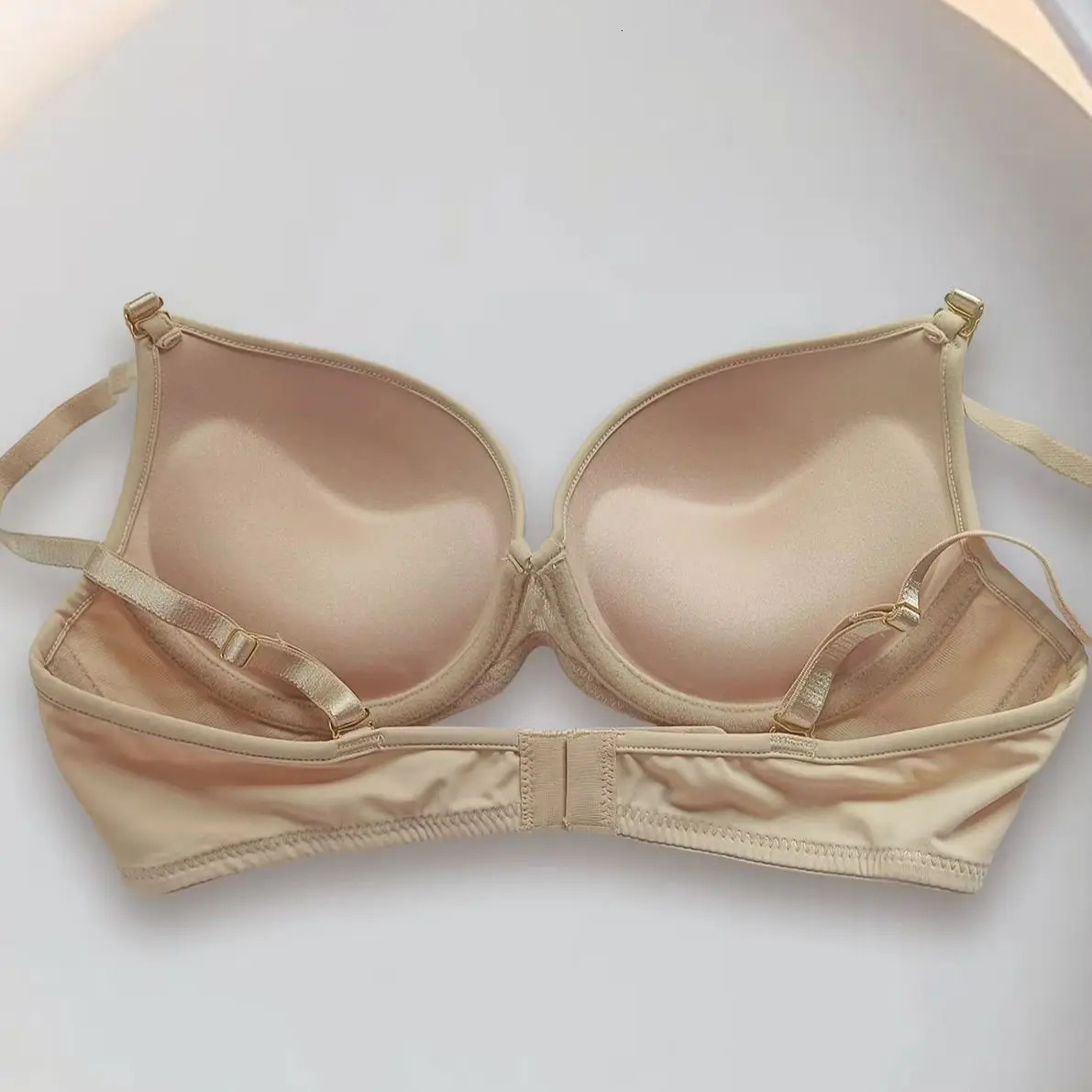 Womens Push Up Bra Deep V Plunge Underwire T-Shirt Bra Lift Support for Women Add One Cup 250606