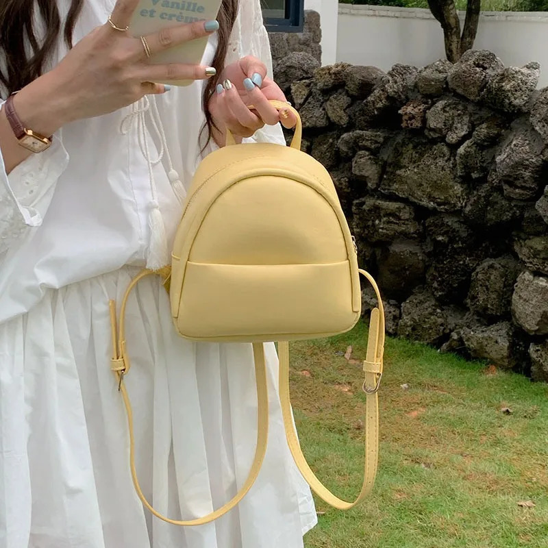 Soft pu leather women backpack small Casual Travel ladies backpack Fashion female School bag for girls bagpack mochila Daypack 250609