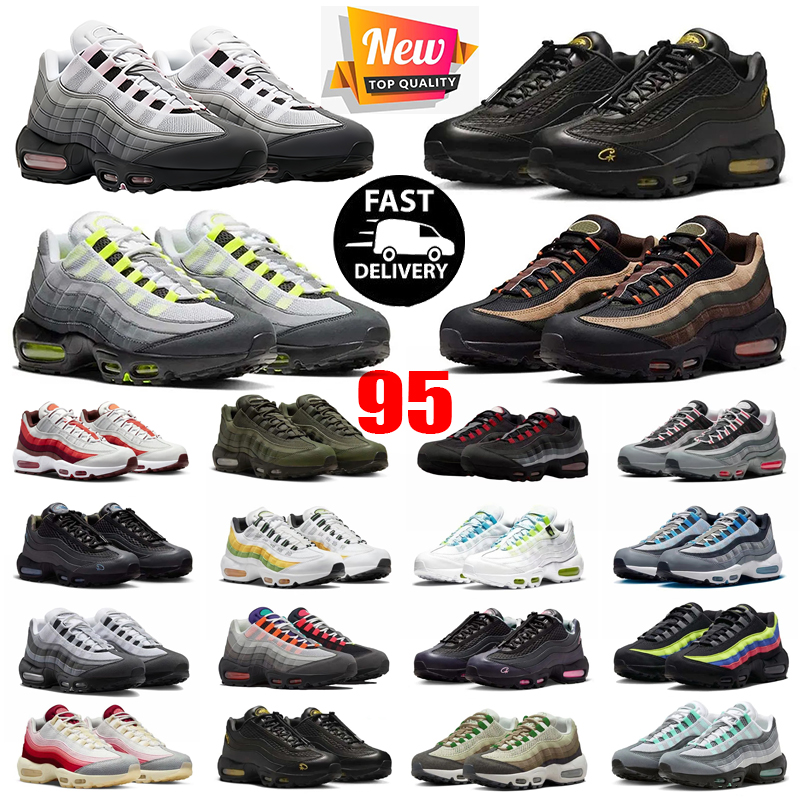 avec boîte en livraison gratuite Designer 95 95s Chaussures de course pour hommes néons hommes extérieurs baskets triples noir blanc stadium vert