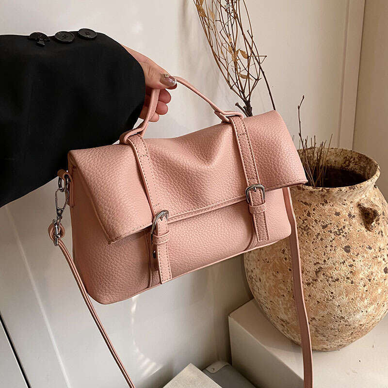 Textured Early Spring Handheld Briefcase Women's 2025 New Korean Style College Soft Shoulder Crossbody Trendy Bag
