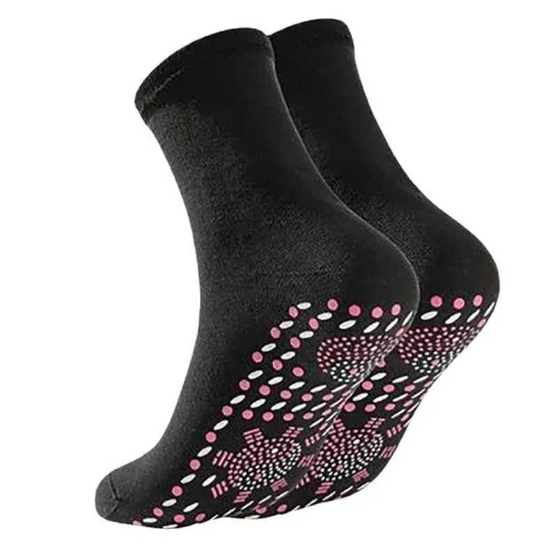 Winter Self Heating Socks Warm Feet Socks Tourmaline Health Socks Cold Resistant Mid Length Socks Thickened Sole Massage Socks XJ250609