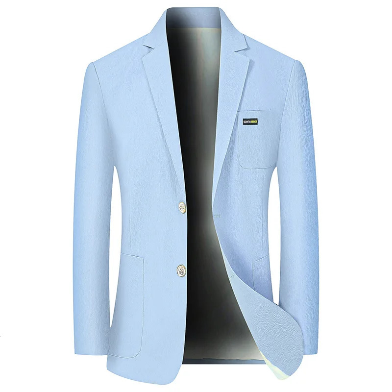 Summer Men Thin Breathable Sunscreen Quick Drying Blazers Jackets Male Slim Fit Blazers Business Casual Suits Coats Size 4XL 250606