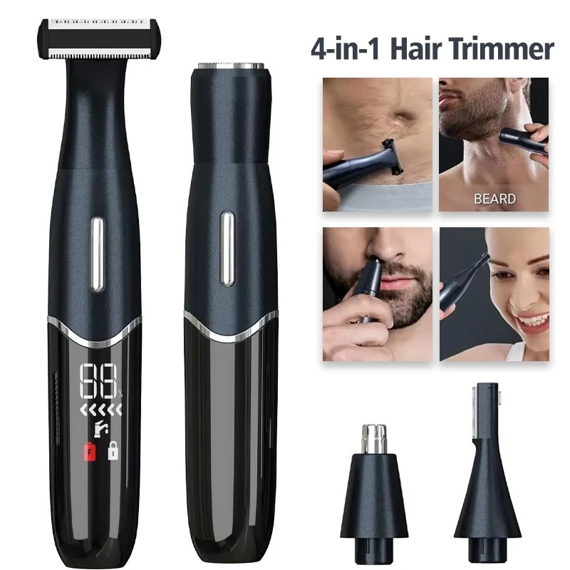 4 in 1 Electric Hair Remover Rechargeable Man Shaver Nose Hair Trimmer Eyebrow Shaper Leg Armpit Bikini Trimmer Women Epilator 250609